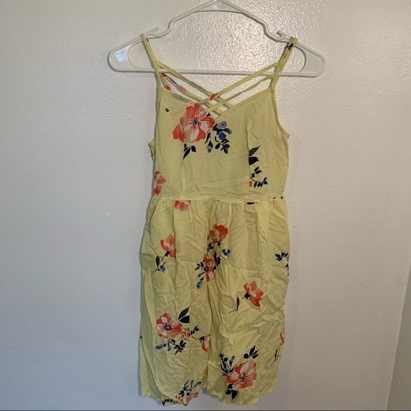 SO Sundress Cross Neck Yellow Floral - Picture 2 of 10